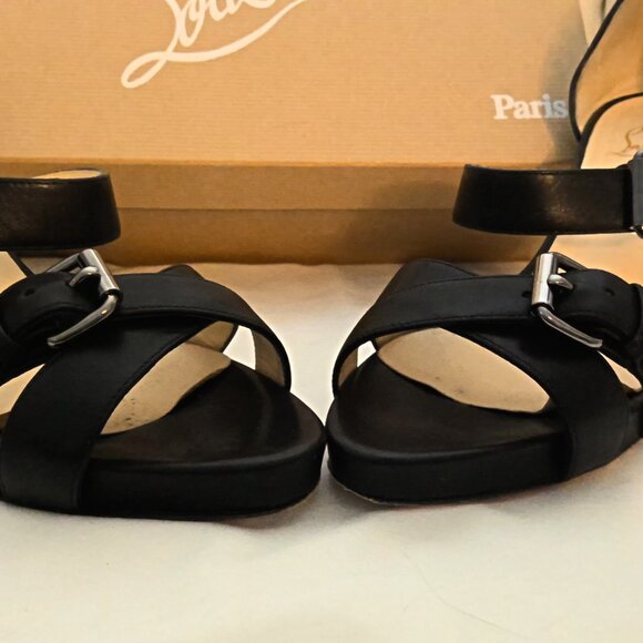 Christian Louboutin, Black Calfskin Leather, Size 38, Red Bottom - Picture 8 of 10